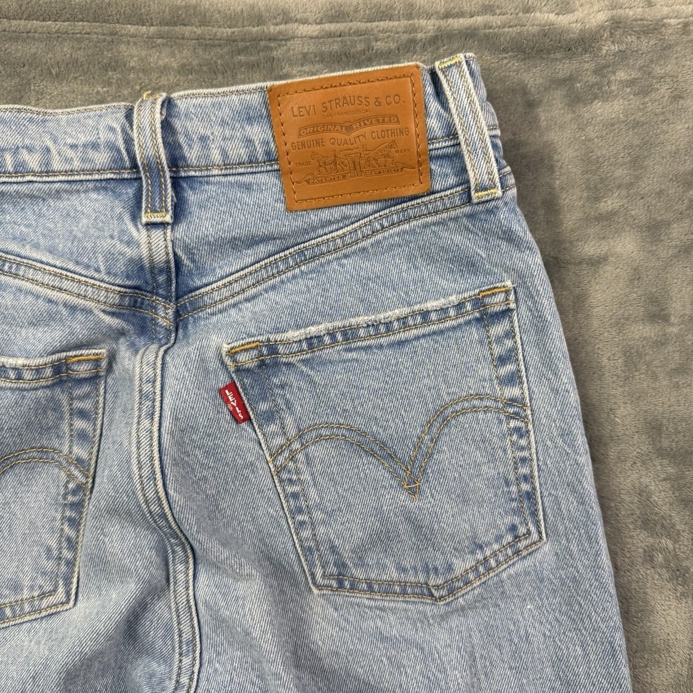 Levis 24x31 Premium Ribcage Boot Jeans Womens  Light Wash Blue High Rise Denim - Picture 7 of 9